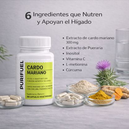 Purifuel™ Cardo Mariano Desintoxicación del Hígado y Limpieza de Colon
